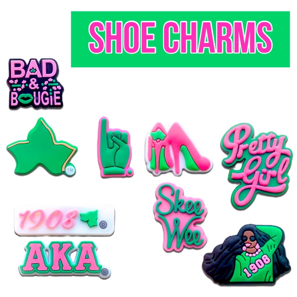 Shoe Charms for Crocs Accessories - AKA Alpha Kappa Alpha Clogs NEW